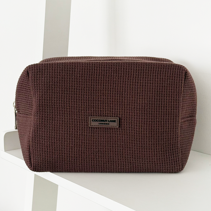 Waffle Makeup Bag - Chocolate