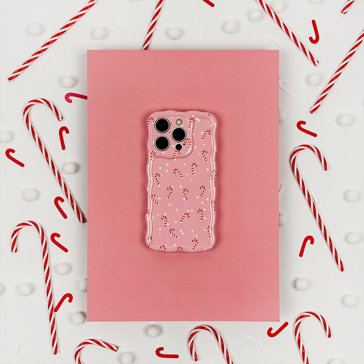 Wavy Phone Case - Candy Canes