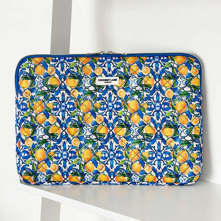 Quilted Amalfi Lemon Laptop Sleeve