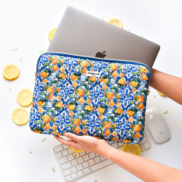 Quilted Amalfi Lemon Laptop Sleeve