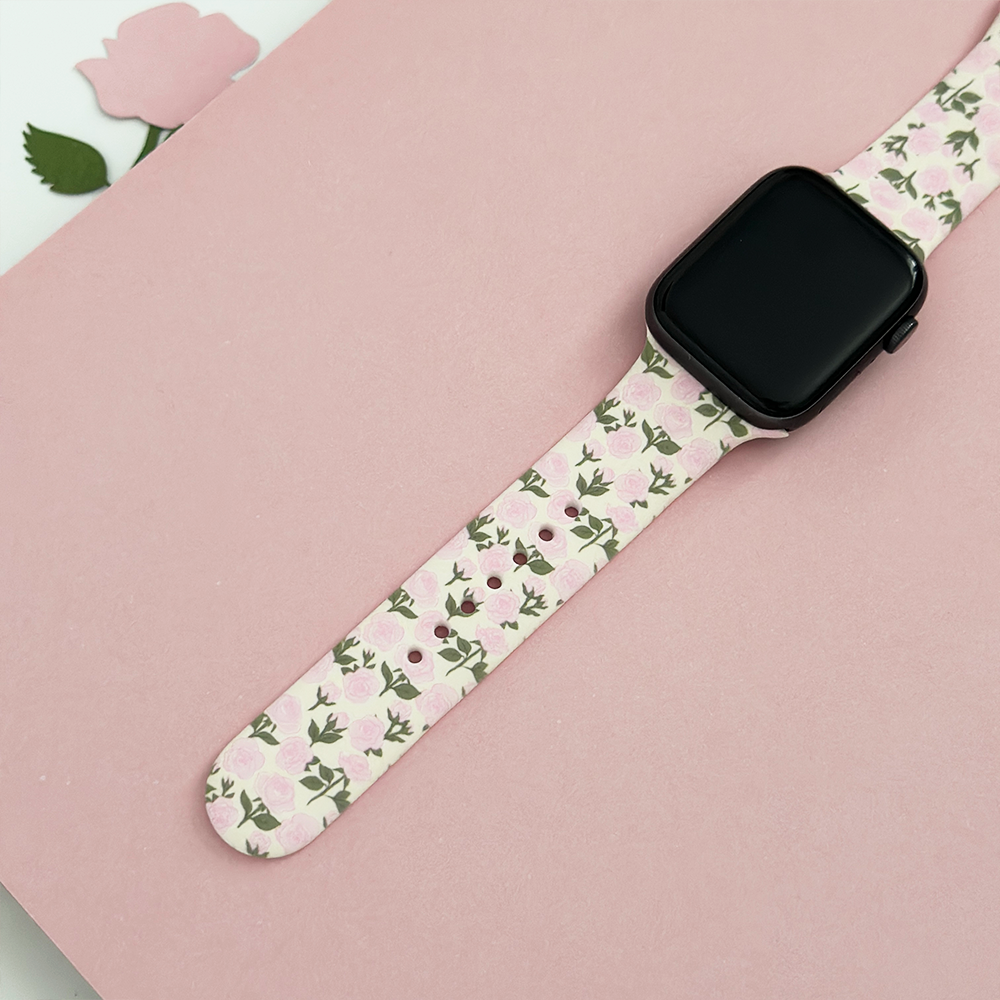 NEW - Buy Me Roses Baby Pink Apple Watch Strap