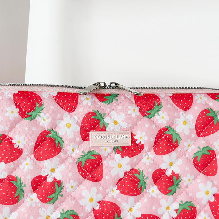 Quilted Berry Cute Strawberry Laptop Sleeve