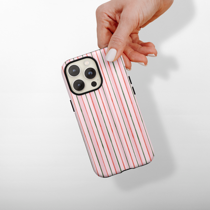 Tough Phone Case - Christmas Stripes
