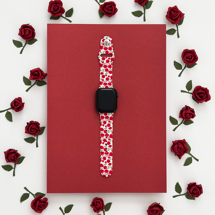 NEW - Buy Me Roses Crimson Apple Watch Strap