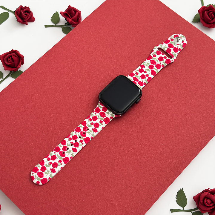 NEW - Buy Me Roses Crimson Apple Watch Strap