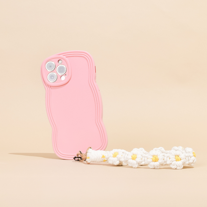 Crochet Flower Phone Strap Bundle - White Daisy