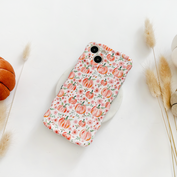 Wavy Phone Case - Ditsy Pumpkins