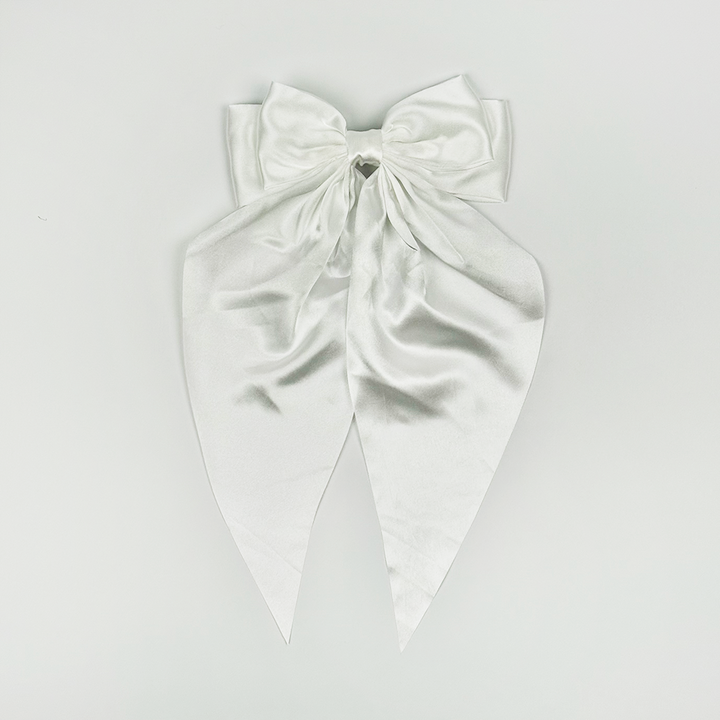 Big Bow Hair Clip - White