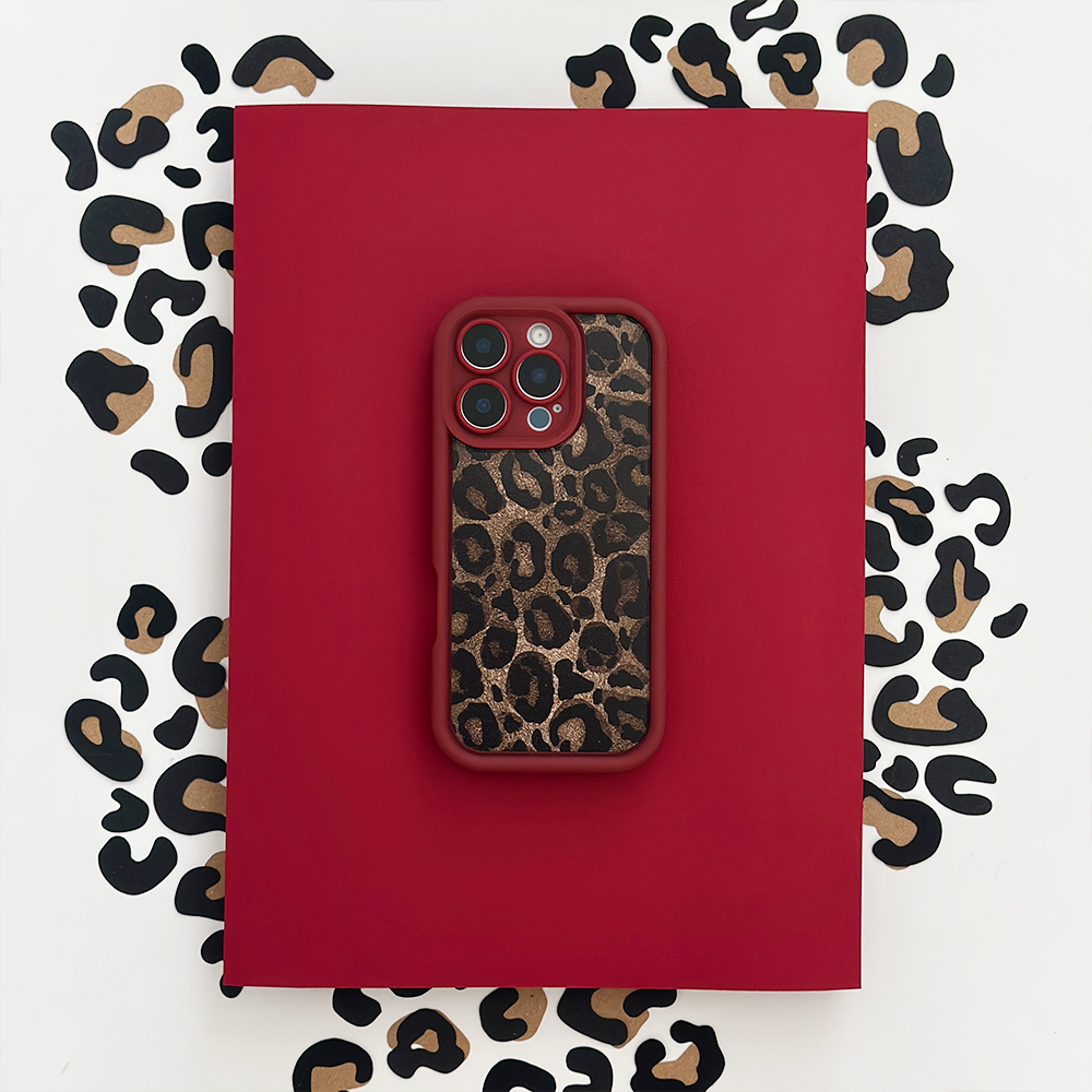 NEW - Burgundy Leopard Phone Case