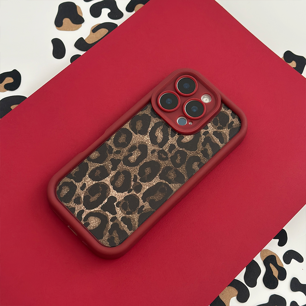 NEW - Burgundy Leopard Phone Case