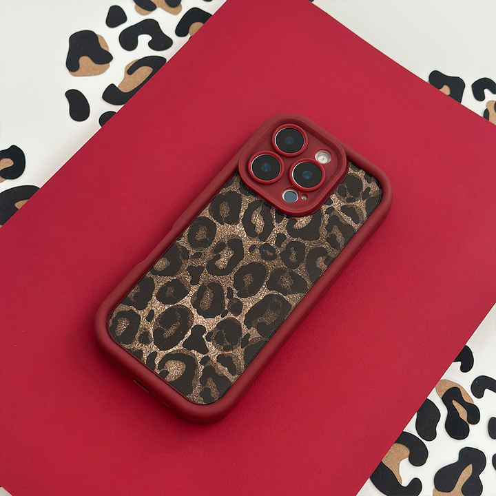 NEW - Burgundy Leopard Phone Case