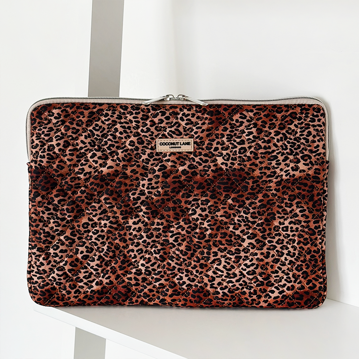 Quilted Leopard Laptop Sleeve