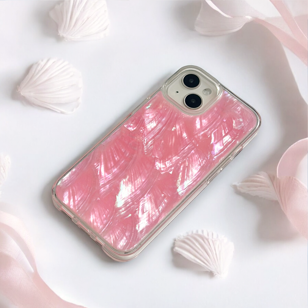 Real Natural Shell Phone Case - Pink