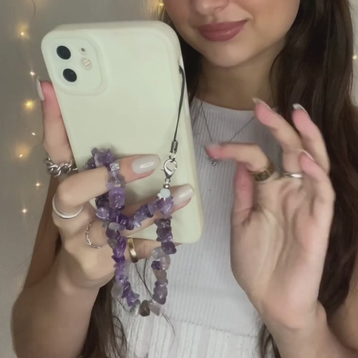 Crystal Phone Strap - Lilac