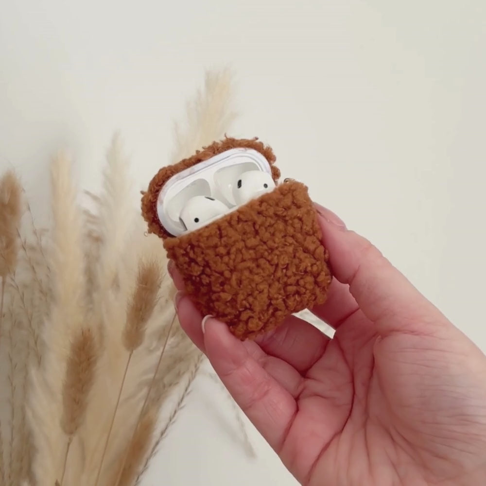 Teddy Airpods Case - Brown