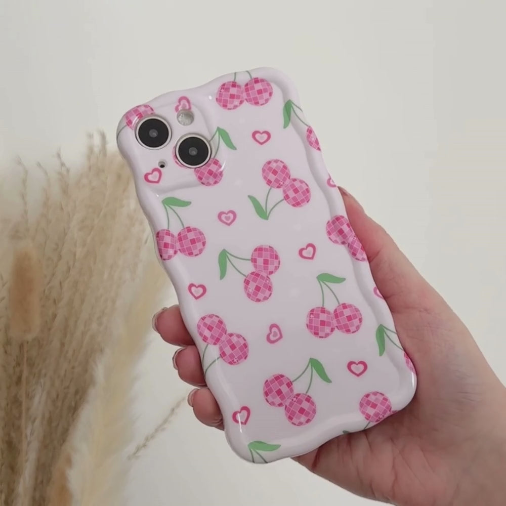 Wavy Phone Case - Disco Cherries