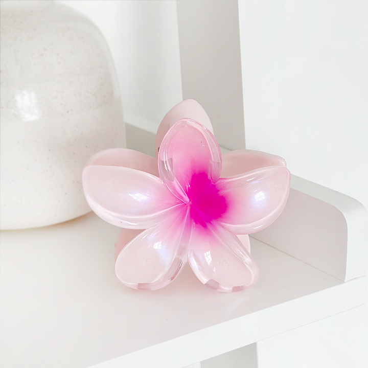 Tropical Flower Claw Clip - Pink