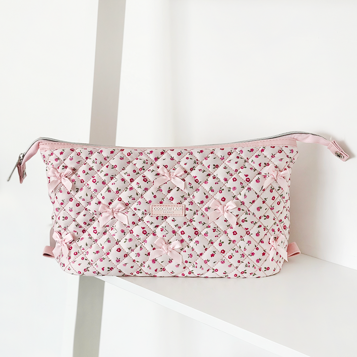 Magic Lifestyle Pouch - Quilted Pink Watercolour Flowers