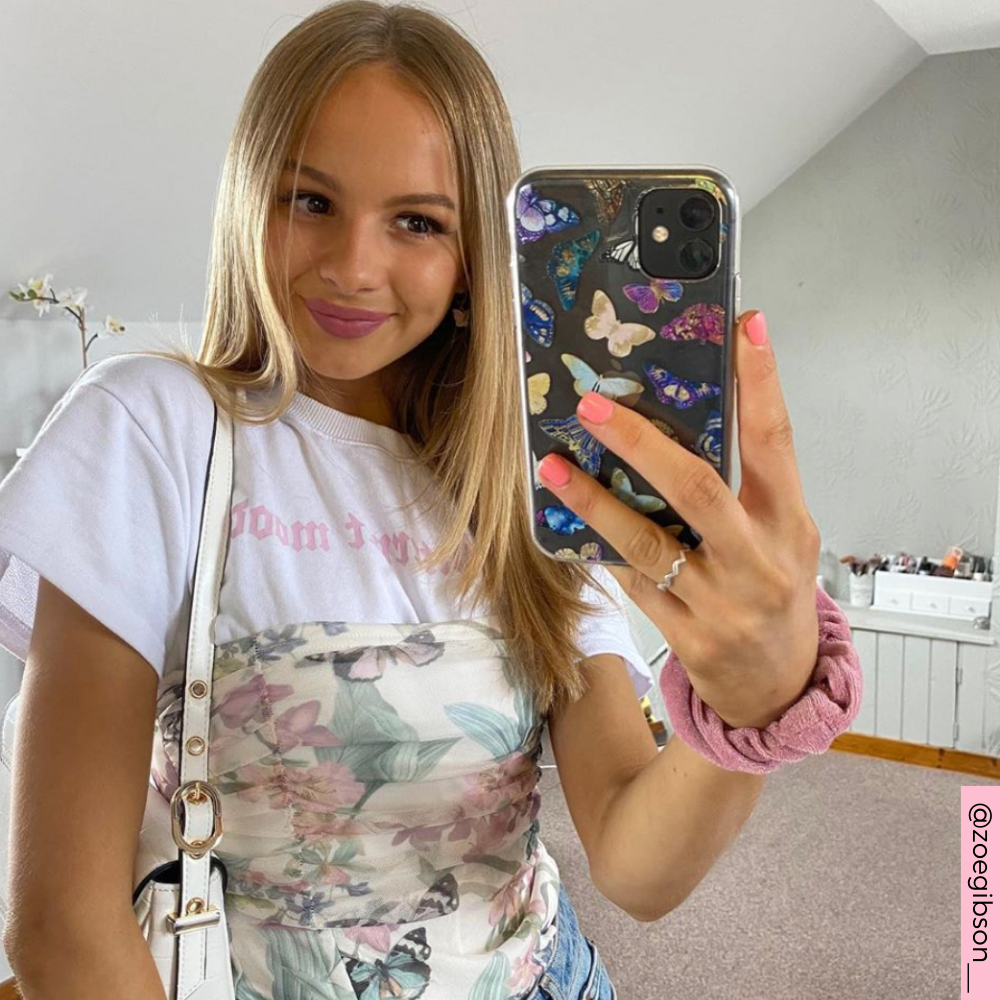@zoegibson__ with Clear Butterfly Phone Case