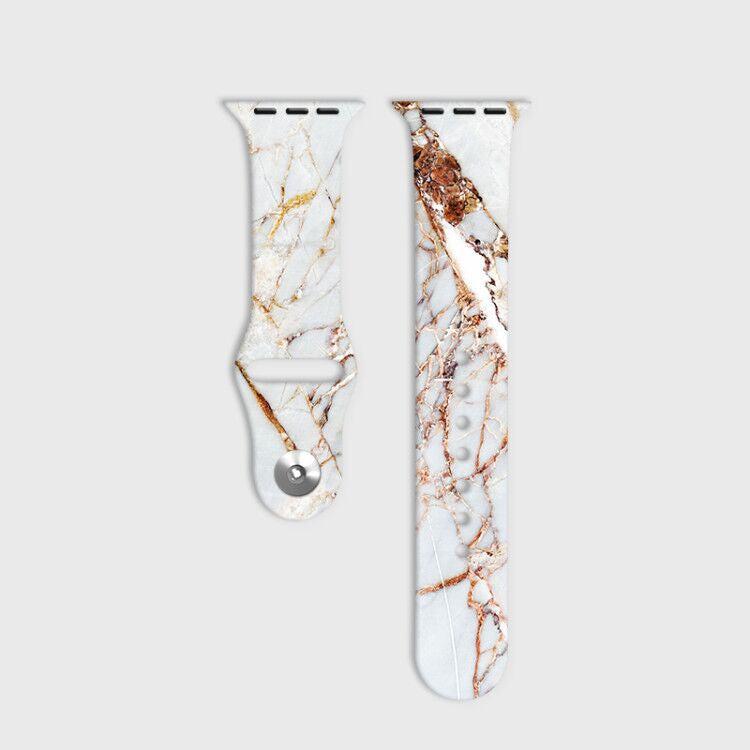 Rose Gold Marble Apple Watch Strap