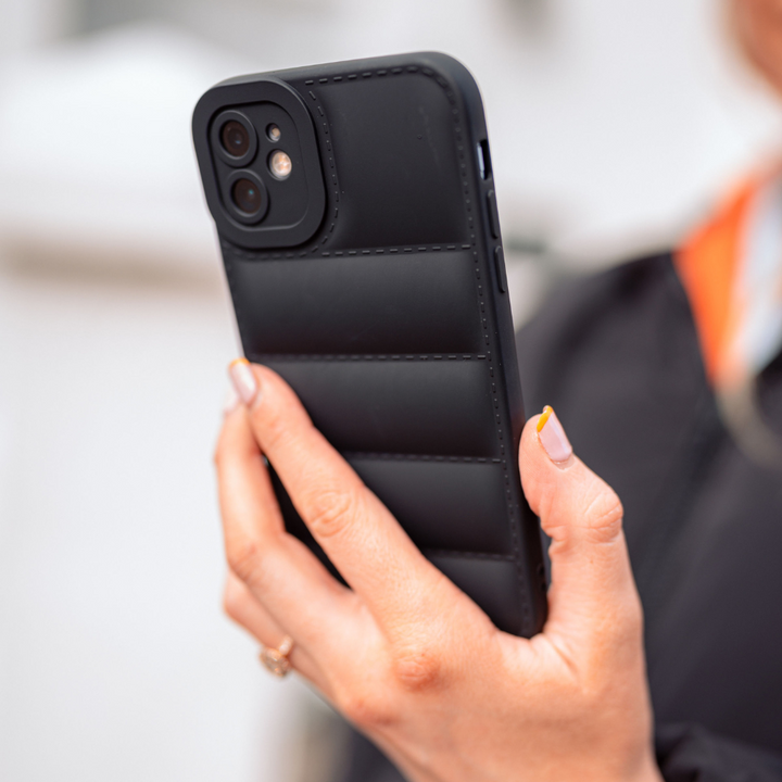Quilted Phone Case - Black