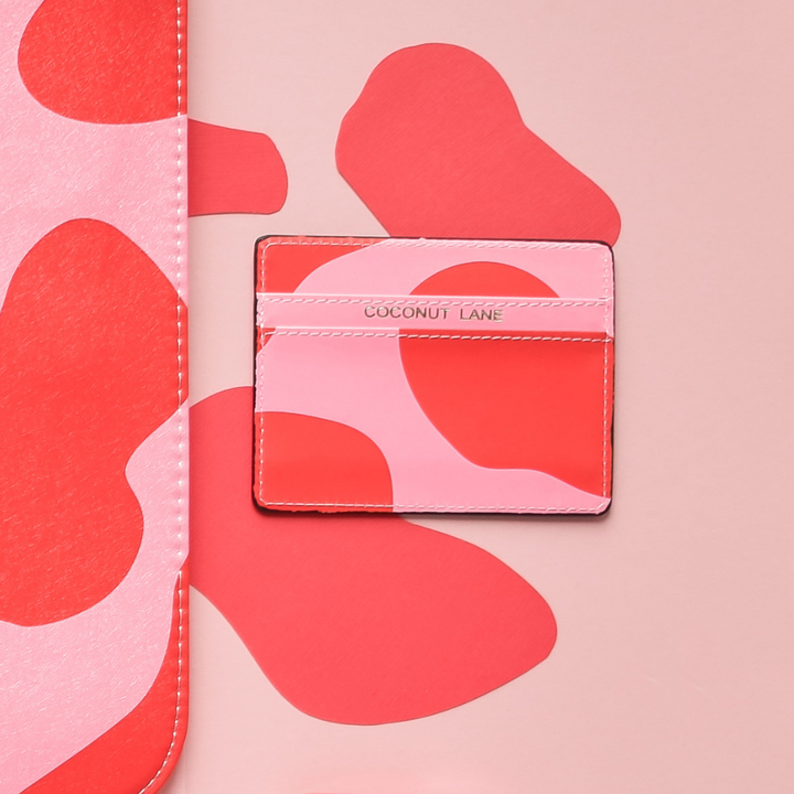 Abstract Pink & Red Card Holder