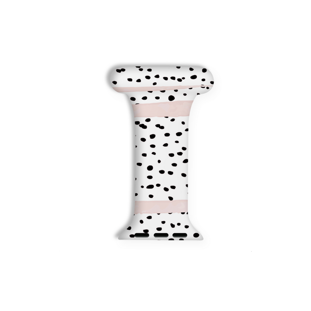Apple Watch Clip-on Fob Strap - Pink Dalmatian
