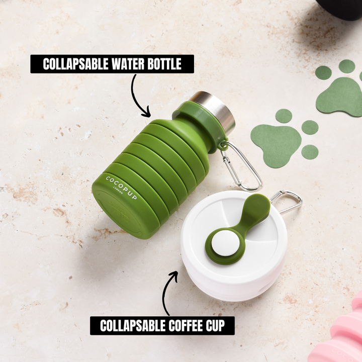 Collapsible Water Bottle by Cocopup - Khaki