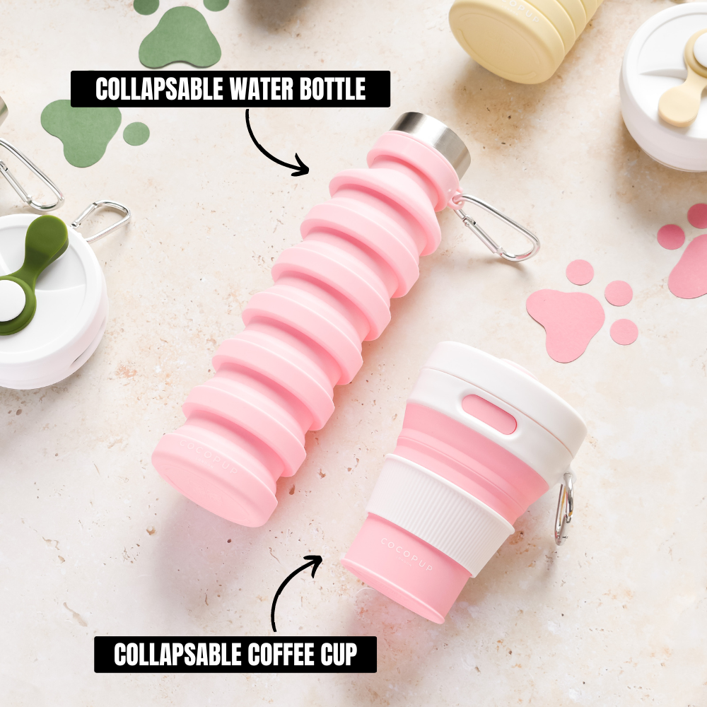 Collapsible Water Bottle by Cocopup - Pink