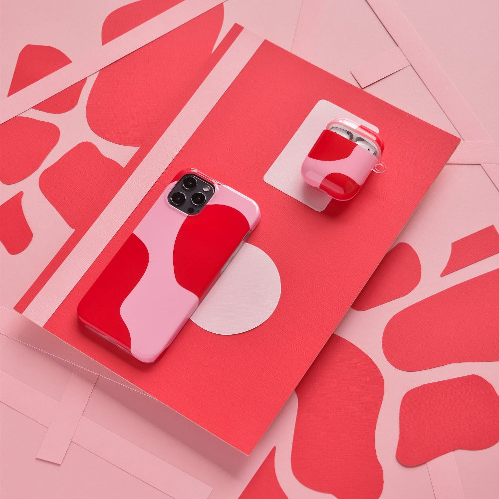 Abstract Pink & Red Phone Case