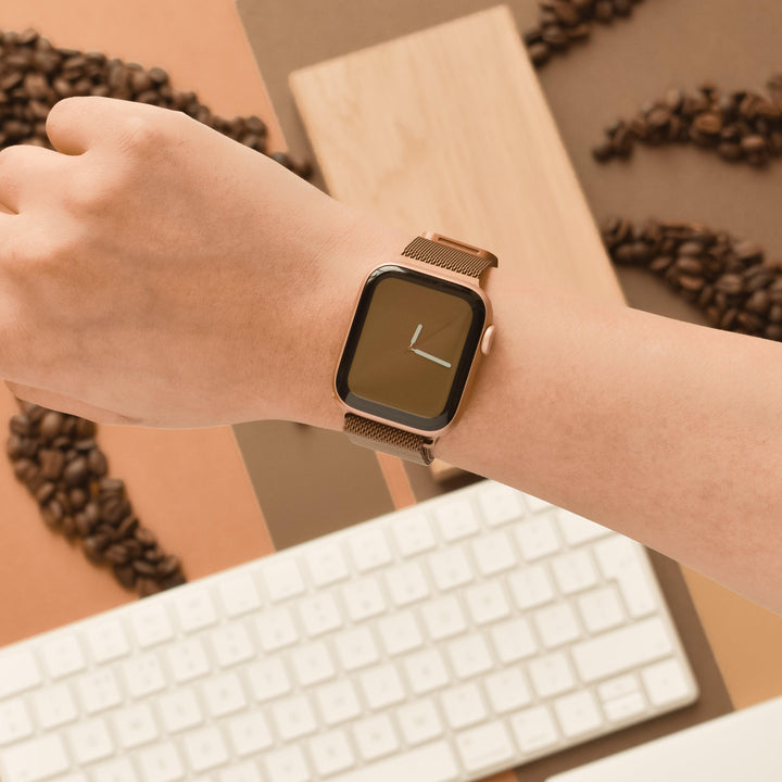 Magnetic Chain Apple Watch Strap - Coffee