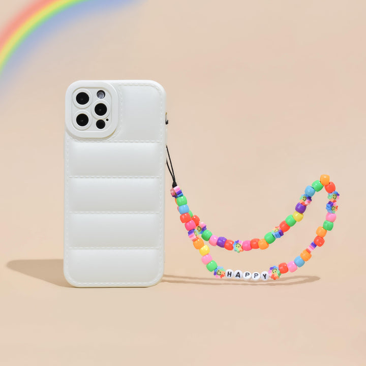 Beaded Phone Strap - Happy Rainbow