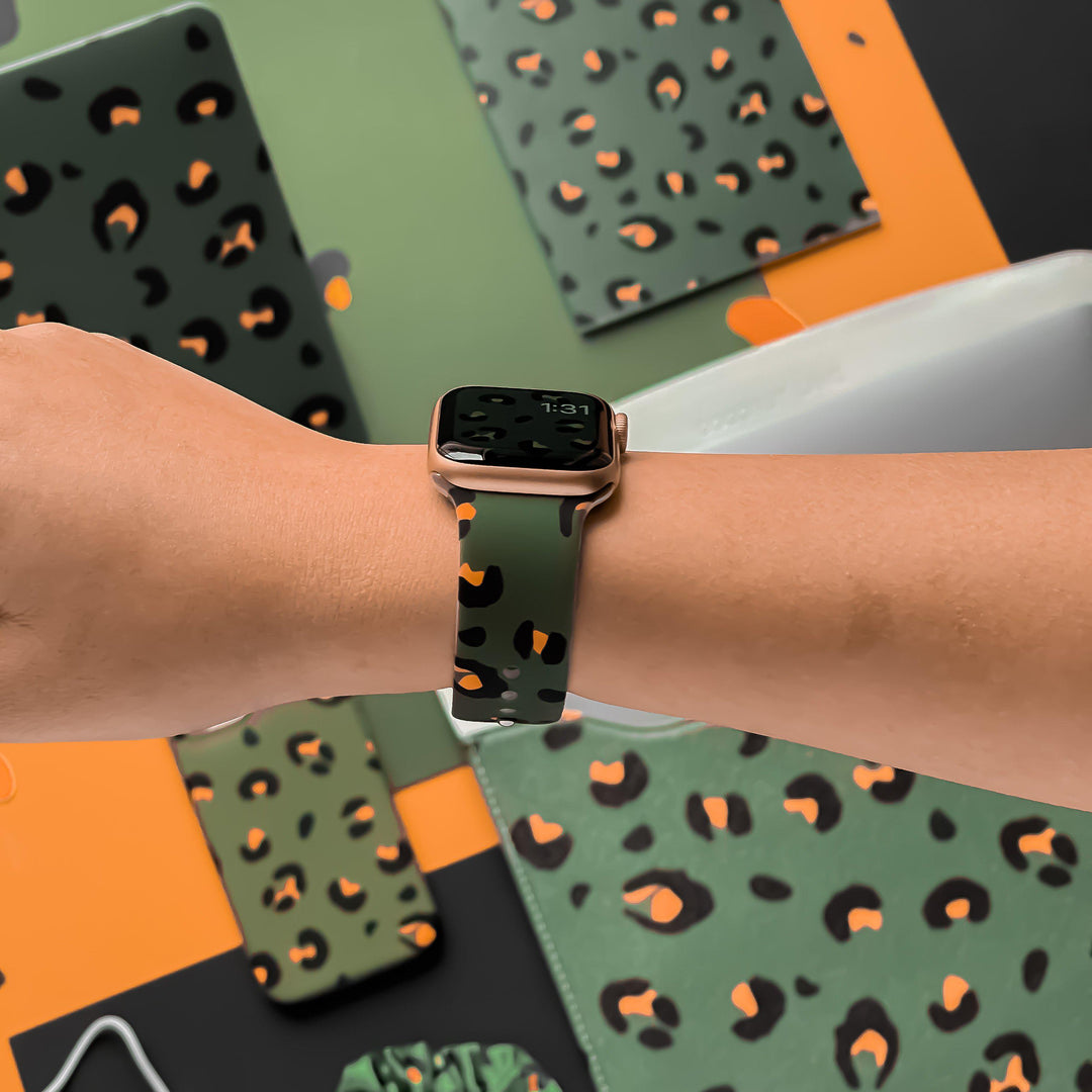 Khaki Leopard Apple Watch Strap