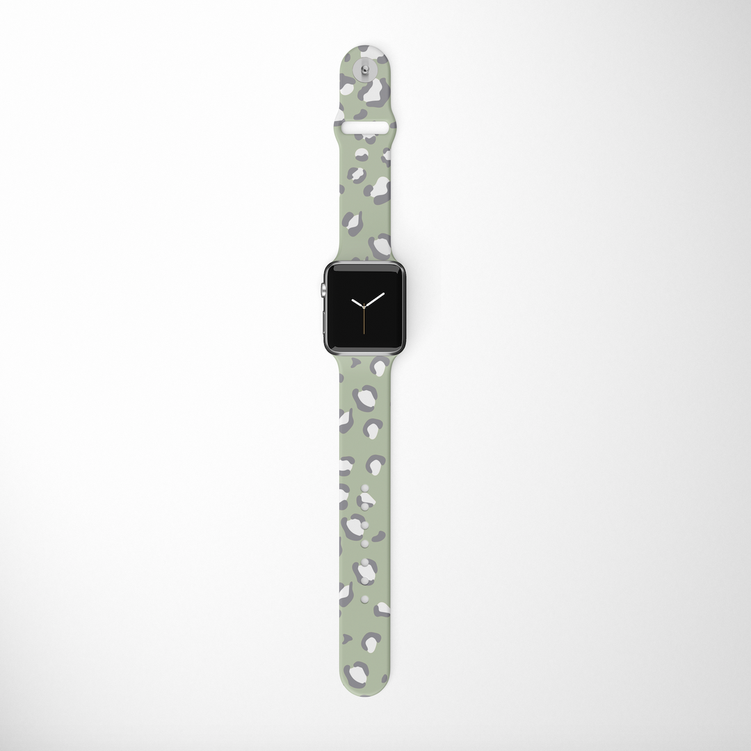 Sage Leopard Apple Watch Strap