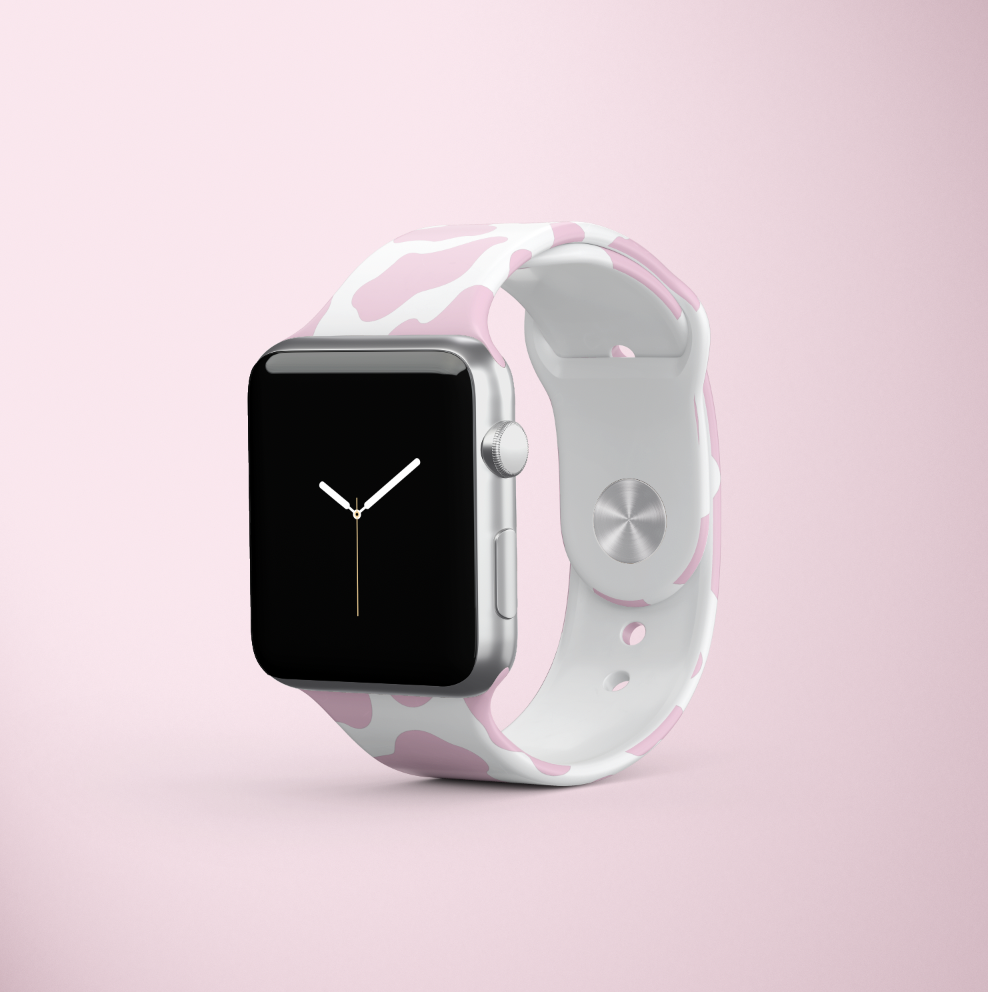 Pink Cow Apple Watch Strap