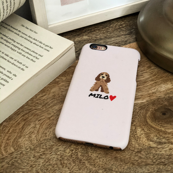 Personalised Love Heart Dog Phone Case - Choose Your Breed