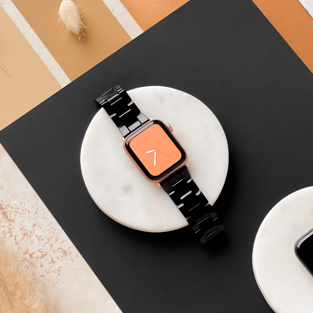Luxe Black Apple Watch Strap