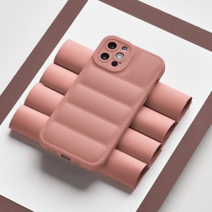 pink quilted phone case