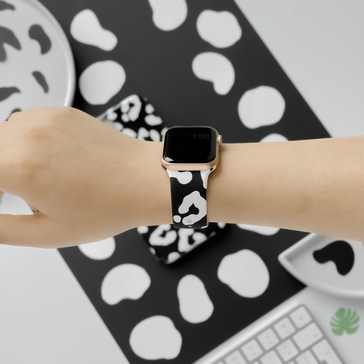 Black Leopard Apple Watch Strap