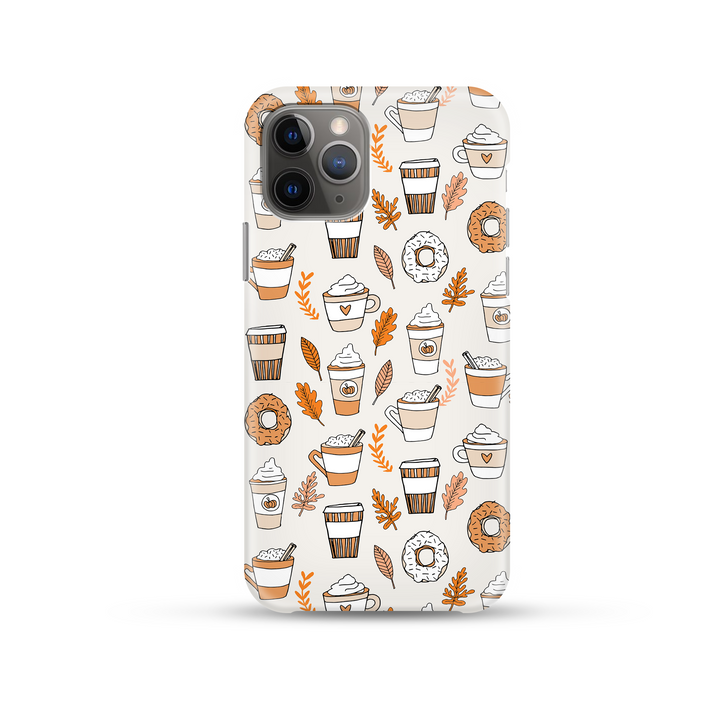 autumn-colours-coffee-cups-hot-chocolate-and-doghnuts-design-on-phone-case