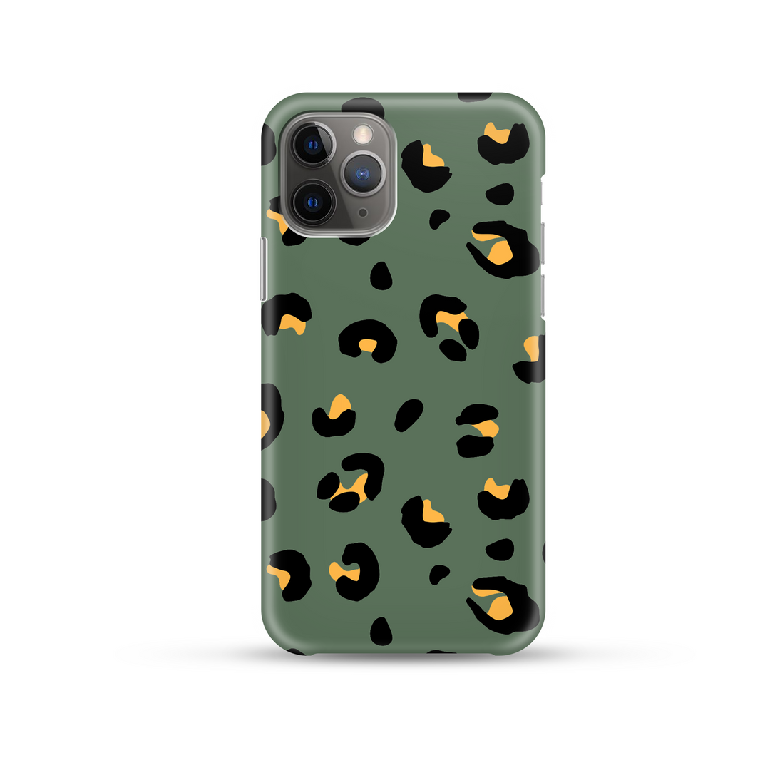 khaki leopard print phone case